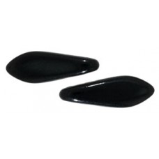 DG-10 Two Hole Daggers бусины 16х5мм Jet (23980) - 600шт