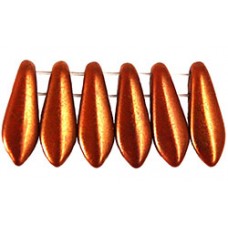 DG-10 Two Hole Daggers бусины 16х5мм Bronze Luster Iris - Opaque Red (LZ93200) - 600шт