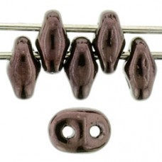 DG-7 SuperDuo бусины 5х2мм Luster - Metallic Amethyst Jet (LE23980) - 100гр