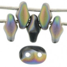 DG-7 SuperDuo бусины 5х2мм Matte - Jet - Vitral (MV23980) - 100гр