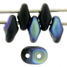 DG-7 SuperDuo бусины 5х2мм Matte - Jet AB (MX23980) - 100гр