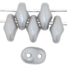 DG-7 SuperDuo бусины 5х2мм Pearl Coat - Silver (25028AL) - 100гр