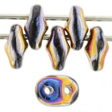 DG-7 SuperDuo бусины 5х2мм Jet - Full Sliperit (29503JT) - 100гр