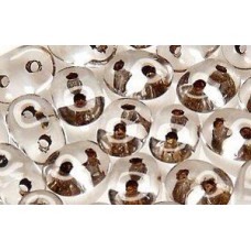 DG-7 SuperDuo бусины 5х2мм Crystal - Brown-Lined (44817CR) - 100гр