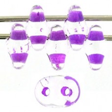 DG-7 SuperDuo бусины 5х2мм Crystal - Lt Purple-Lined (44826CR) - 100гр