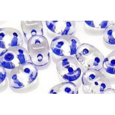 DG-7 SuperDuo бусины 5х2мм Crystal - Blue-Lined (44836CR) - 100гр