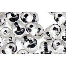 DG-7 SuperDuo бусины 5х2мм Crystal - Black-Lined (44849CR) - 100гр