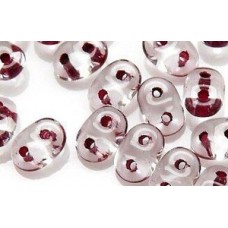 DG-7 SuperDuo бусины 5х2мм Crystal - Garnet-Lined (44898CR) - 100гр