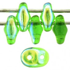 DG-7 SuperDuo бусины 5х2мм Chrysolite AB (X50050) - 100гр