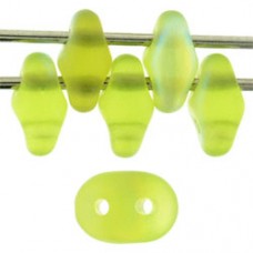 DG-7 SuperDuo бусины 5х2мм Matte - Olivine AB (MX50230) - 100гр