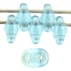 DG-7 SuperDuo бусины 5х2мм Luster - Aquamarine (L60020) - 100гр DG-7 SuperDuo бусины 5х2мм Luster - Aquamarine (L60020) - 100гр