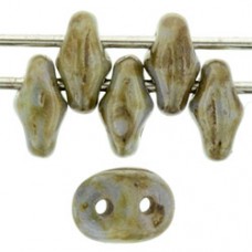 DG-7 SuperDuo бусины 5х2мм White - Copper Glaze (65435WH) - 100гр DG-7 SuperDuo бусины 5х2мм White - Copper Glaze (65435WH) - 100гр