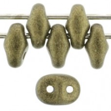 DG-7 SuperDuo бусины 5х2мм Metallic Suede - Gold (79080MJT) - 100гр