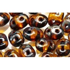 DG-7 SuperDuo бусины 5х2мм Jonquil - Silver Picasso (TP80020) - 100гр