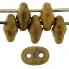 DG-7 SuperDuo бусины 5х2мм Opaque Yellow - Copper Picasso (MLG83120) - 100гр