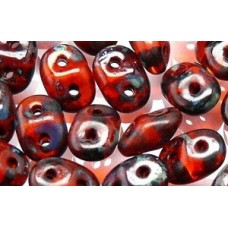 DG-7 SuperDuo бусины 5х2мм Hyacinth - Picasso (T90030) - 100гр