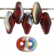 DG-7 SuperDuo бусины 5х2мм Matte - Siam Ruby - Vitral (MV90080) - 100гр