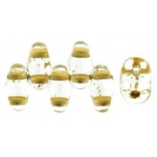 DG-7 MiniDuo бусины 5х2мм Crystal - Gold-Lined (CLG00030) - 50гр