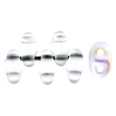 DG-7 MiniDuo бусины 5х2мм Matte - Crystal AB (MX00030) - 50гр