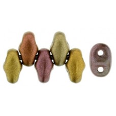 DG-7 MiniDuo бусины 5х2мм Matte - Metallic Gold Copper Iris (01620CR) - 50гр