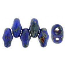 DG-7 MiniDuo бусины 5х2мм Opaque Blue - Picasso (T33050) - 50гр