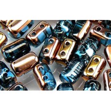 DG-7 Rulla бусины 3х5мм Copper - Aqua (C60020) - 100гр