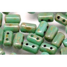 DG-7 Rulla бусины 3х5мм Turquoise - Picasso (T63130) - 100гр