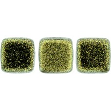 DG-10 Two Hole Tile бусины 6мм Polychrome - Gold Rush 	 (94107JT)