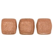 DG-10 Two Hole Tile бусины 6мм Matte - Metallic Copper 	 (K0177)