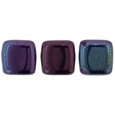 DG-10 Two Hole Tile бусины 6мм Luster - Metallic Amethyst Jet 	 (LE23980)