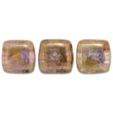 DG-10 Two Hole Tile бусины 6мм Luster - Transparent Gold/Smokey Topaz 	 (LG00030)