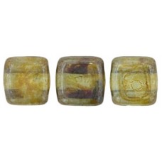 DG-10 Two Hole Tile бусины 6мм Luster - Transparent Green 	 (LN00030)