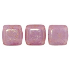 DG-10 Two Hole Tile бусины 6мм Pink/Topaz Luster - Milky Alexandrite 	 (LP22310)