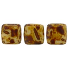 DG-10 Two Hole Tile бусины 6мм Ivory - Picasso 	 (T83529)