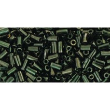 Стеклярус ТОХО 3мм HYBRID Antiqued Metallic Black (Y503) - 100гр