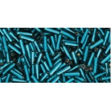 Стеклярус ТОХО 6мм Transparent Silver-Lined Teal (27BD) - 250гр