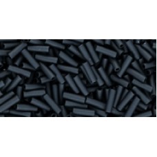 Стеклярус ТОХО 6мм Opaque-Frosted Jet (49F) - 250гр