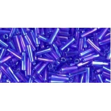 Стеклярус ТОХО 6мм Transparent-Rainbow Cobalt (87) - 250гр