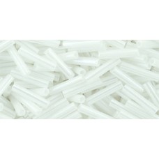 Стеклярус ТОХО 9мм Opaque-Lustered White OS (121) - 100гр