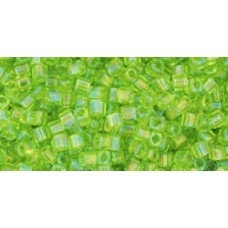 Кубик ТОХО 1,5мм Transparent-Rainbow Lime Green (164) - 250гр