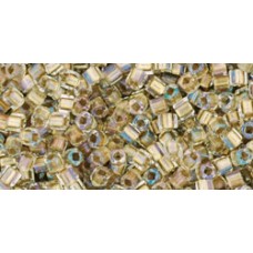 Кубик ТОХО 1,5мм Inside-Color Crystal/Gold-Lined (262) - 250гр