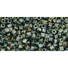 Японский бисер кубик TOHO Beads 1,5мм HYBRID Opaque Luster - Transparent Green (Y182)