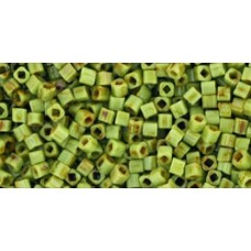 Японский бисер кубик TOHO Beads 1,5мм HYBRID Sour Apple - Picasso (Y310)