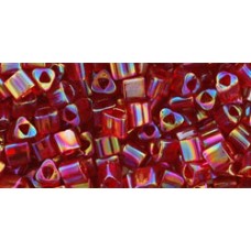Треугольный ТОХО 8/0 Transparent-Rainbow Ruby (165C) - 250гр