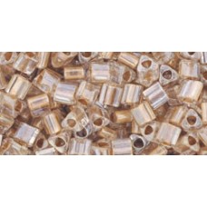 Треугольный ТОХО 8/0 Gold-Lined Crystal (989) - 250гр