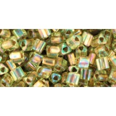 Японский треугольный бисер TOHO Beads 8/0 Gold-Lined Rainbow Lt Jonquil (998) - 250гр