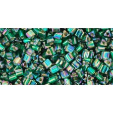Треугольный ТОХО 11/0 Silver-Lined Rainbow Green Emerald (2036) - 250гр
