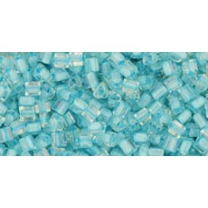 Японский треугольный бисер TOHO Beads 11/0 Inside-Color Crystal/Sky Blue-Lined (792) - 250гр