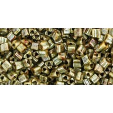 Японский треугольный бисер TOHO Beads 11/0 HYBRID Ultra Luster - Opaque Green (Y183)