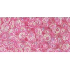 Магатама ТОХО 3мм Transparent-Rainbow Ballerina Pink (171D) - 250гр